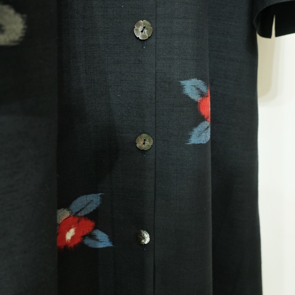 紬のワンピースの画像